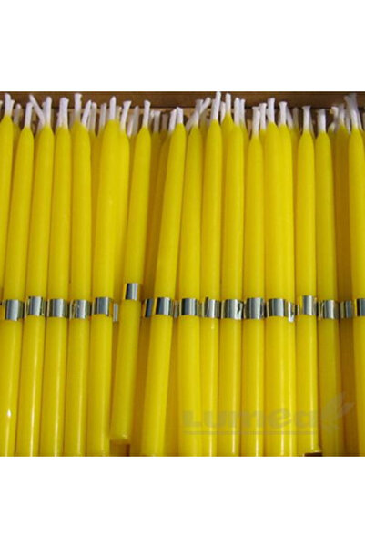 Lumea Κίτρινα κεριά με δαχτυλίδι, 100 τεμ. -