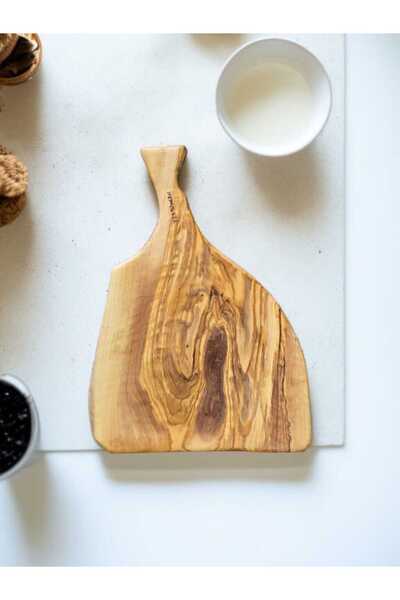 F&S WoodArt 32 X 21 cm Natural Olive Wood Handle Cutting Cheese Presentation Board