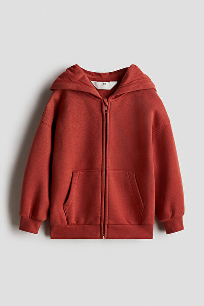 H&M Kapüşonlu ve Fermuarlı Oversize Üst