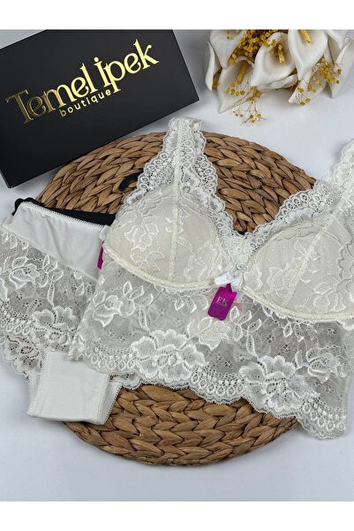 F.K Dantelli Desteksiz Balensiz Bralet Takım
