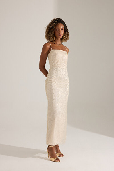 BETTY & SAM MILICA EKRU ELBİSE