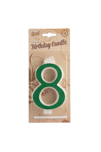 Lumea Lumanari cifre uriase nr.8 verde - Candle