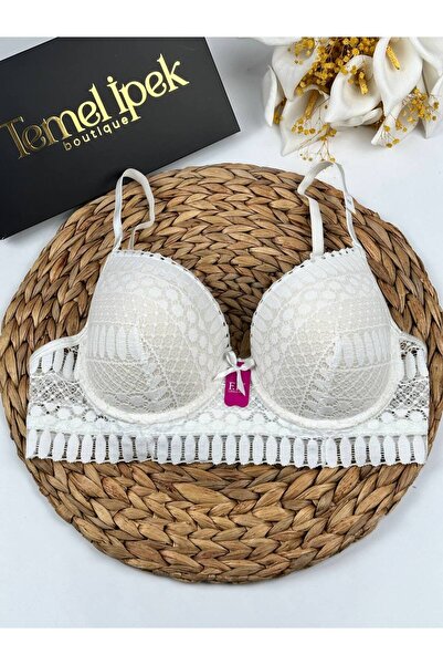 F.K Бюстие с дантела, без подплънки, с банели, размер B