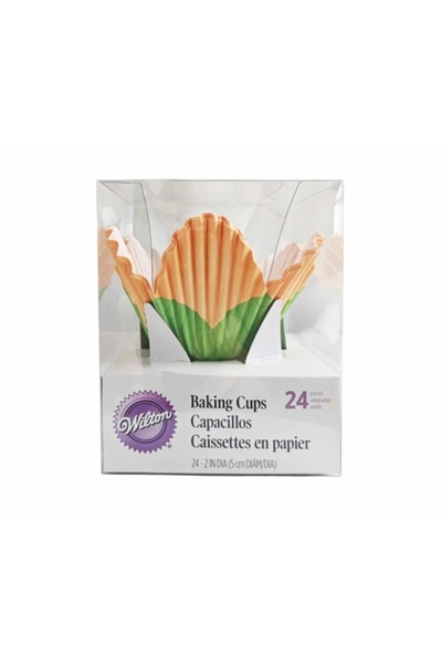 Lumea Hartii briose model Floare Piersica, 24 buc. - Wilton