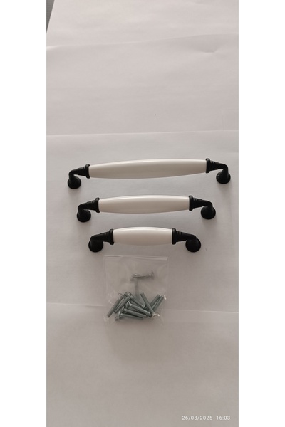 Arion 5Pcs Selected 96 128 160mm Black Luxury Modern Drawer Cabinet Cloakroom Furniture Handles White