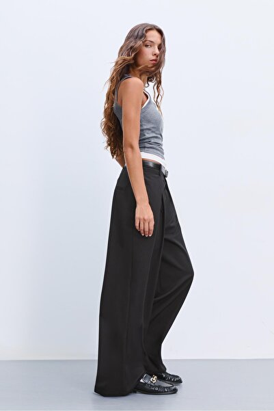 Stradivarius Maxi Pensli Kemerli Pantolon
