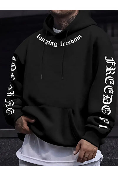 valeriae Άνετο φούτερ με γραφικό κουκούλα "Thirst For Freedom" για άνδρες