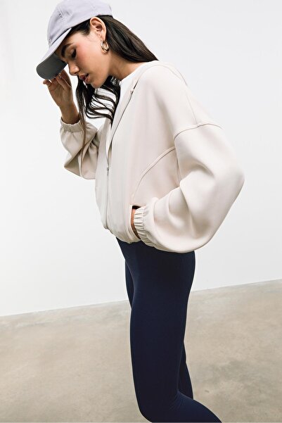 Stradivarius Soft-touch puff hoodie