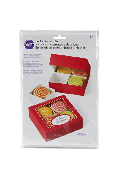 Lumea Cutie Rosu pentru briose, prajituri 3 buc. - Wilton