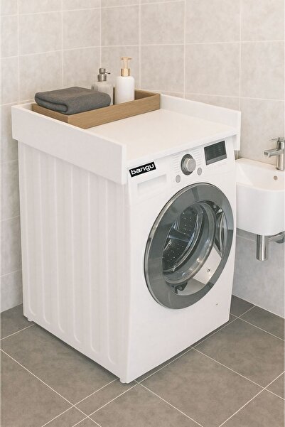 bangu Banyo Dolabı Çamaşır Ve Kurutma Makinesi Dolabı Beyaz BCMD001