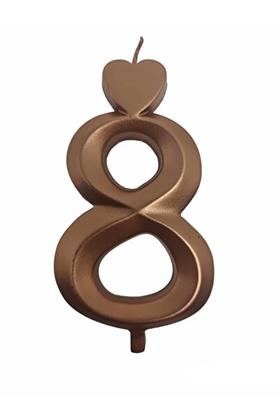 Lumea Lumanari Bronz mari, cifra 8, 4 buc. -