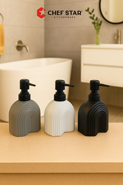 Chefstar وعاء صغير الحجم بتصميم عصري لصابون سائل مزخرف - خيارات ألوان أسود / ...