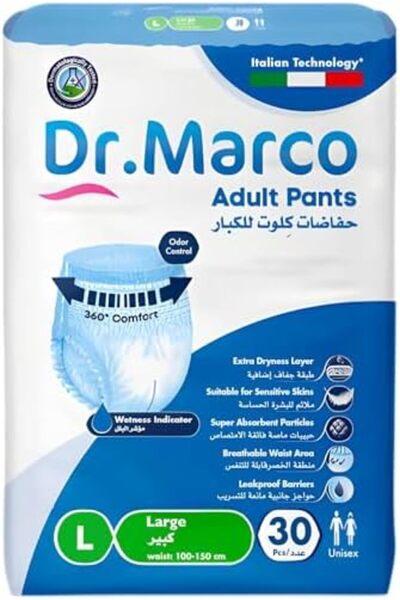DR.MARCO Dr. Marco Adult Diapers, 30 Pieces, Size Large