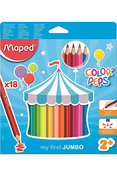 Maped Set creioane colorate Color Peps My First Jumbo Maped, 18 culori