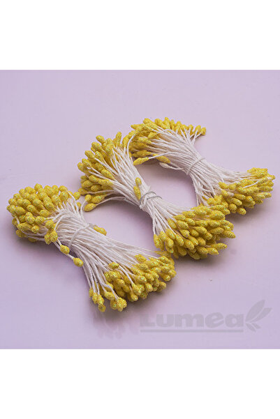 Lumea Stamine galbene sclipitoare 3mm, 240 buc. -