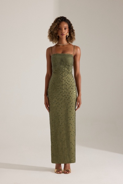 BETTY & SAM MILICA HAKİ ELBİSE