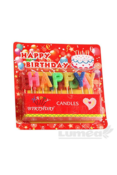 Lumea Lumanari aniversare Happy Birthday, 13 bucati -