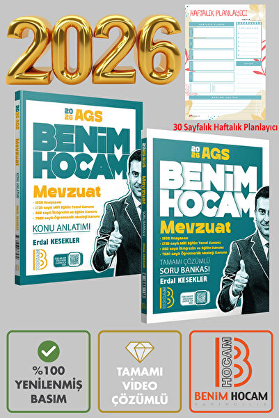 Benim Hocam Yayınları Erdal Kesekler AGS Mevzuat Konu Anlatımlı & AGS Mevzuat...