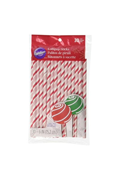 Lumea Χάρτινα ξυλάκια / καλαμάκια, κόκκινα και λευκά, 30 τεμ. - Wilton