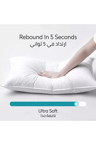 Home Centre DONETELLA Luxury Down Alternative Microfibre Top Hotel Pillow - 50x75 cm