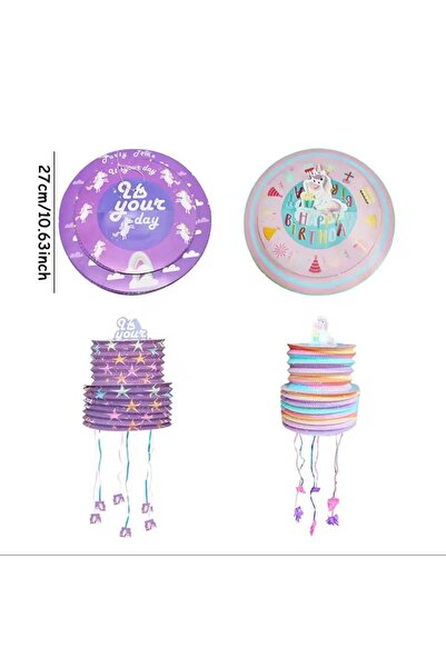 Otto Common Purple Unicorn Party Piñata, Pre-filled with Candies, Birthday Party Decoration and Game