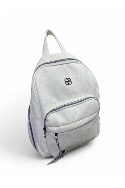bag Women's White Washed Leather Large Backpack