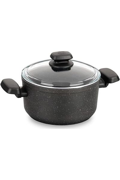 KORKMAZ Ornella Cooking Pot 8 Liters, Black, by KOA1343
