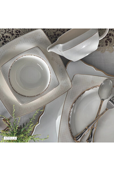 Pierre Cardin Stella Kare 60 Parça 12 Kişilik Yemek Takımı