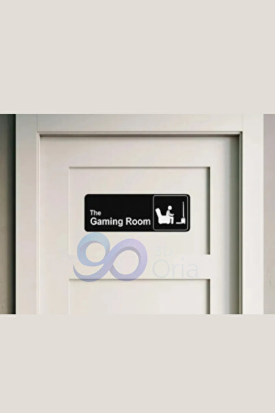 3DOria - Gaming Room Sign - Oyuncu Odası Tabelası - Gamer Dekor - Oyunculara Özel 17 CM