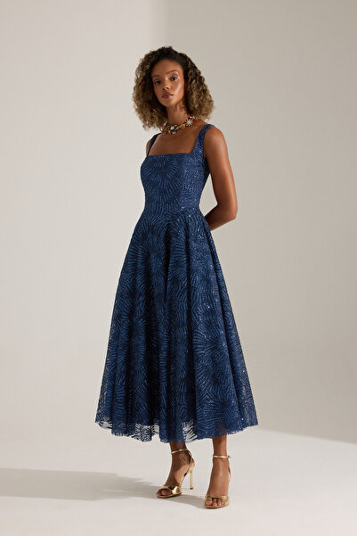 BETTY & SAM JUSTINA LOTTE LACİVERT ELBİSE