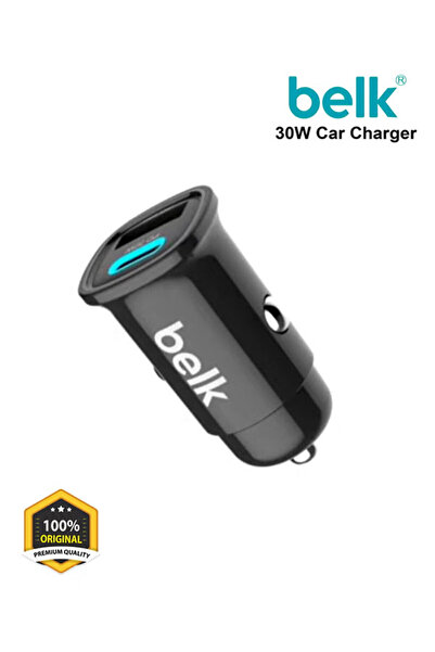 Belk شاحن سيارة 30 وات - شاحن هاتف سيارة سريع بمنفذي USB-C وUSB-A