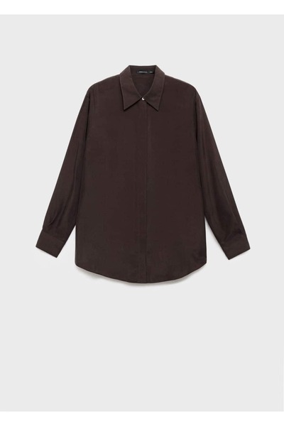 MANGO Woman %100 ipek oversize gömlek