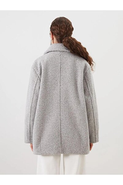 LC Waikiki Palton LCW Modest cu guler dublu, supradimensionat, pentru femei (W5)