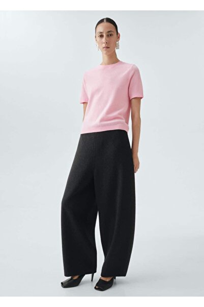 MANGO Woman Kısa kollu yün kazak