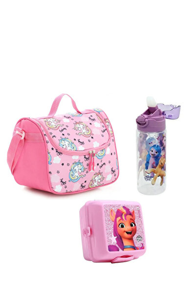 Ewason Beslenme Çantası + Suluk + Beslenme Kabı 3'Lü Okul Seti Pony Unicorn