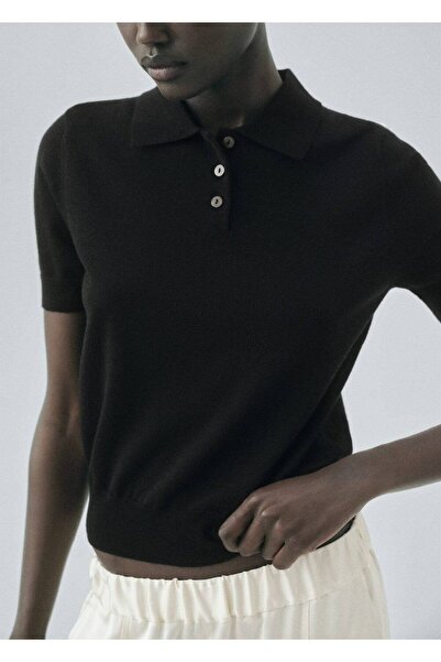 MANGO Woman %100 yün polo yaka kazak