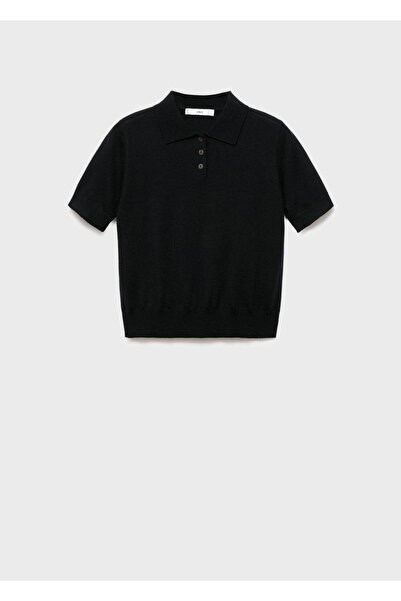 MANGO Woman %100 yün polo yaka kazak