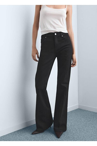 MANGO Woman Violeta yüksek bel flare jean pantolon