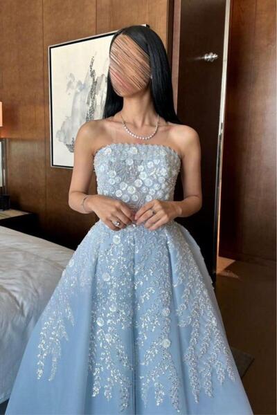SHOK Elegant sky blue dress
