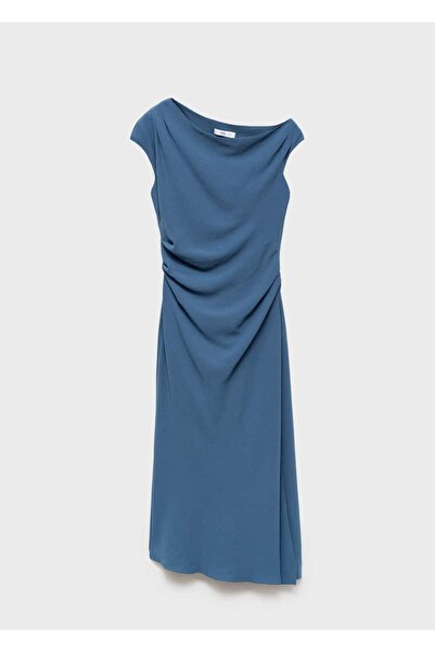 MANGO Woman Asimetrik midi elbise