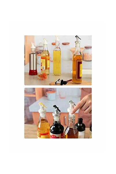 Raffine 6-Pieces Oil Wine Vinegar Bottle Stopper Nozzle multicolour 3x2x8.1cm
