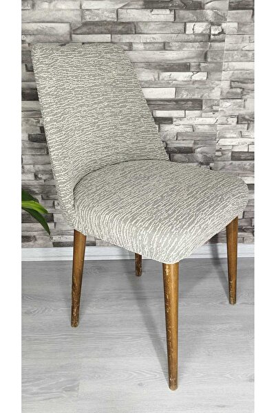 UzHome Büyük Oval sandalye kılıfı Jakar kumaş Vizion Rengi