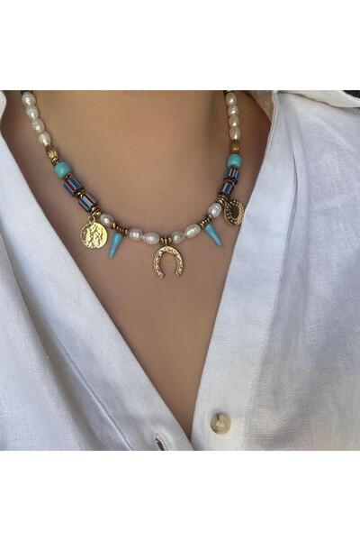 Venus Design Pearl Charm Necklace