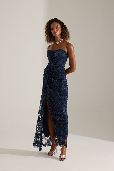 BETTY & SAM TATSIANA LACİVERT ELBİSE