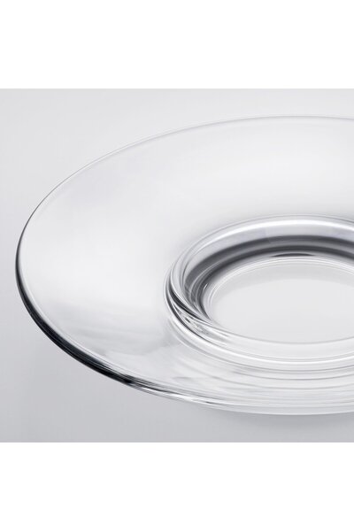 IKEA GOTTFINNANDE Saucer, clear glass, 12 cm