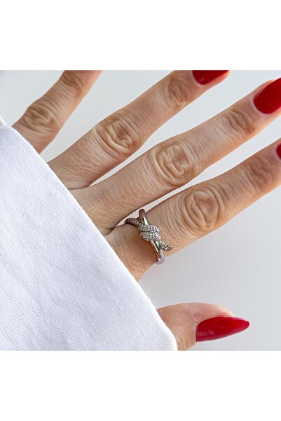 Venus Design Steel Stone Knot Ring