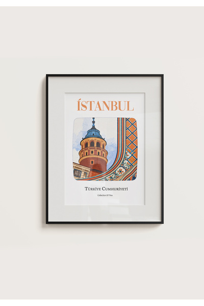 POSTER ISTANBUL GALATA Aspect mozaic fără ramă