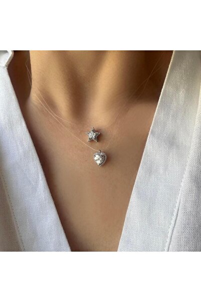 Venus Design Çelik Hayalet Kalp-Yıldız Kolye
