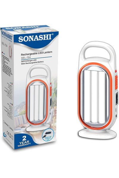 sonashi SEL-704 Rechargeable Emergency Lantern – Emergency Light w/ Bright LED Light, Char