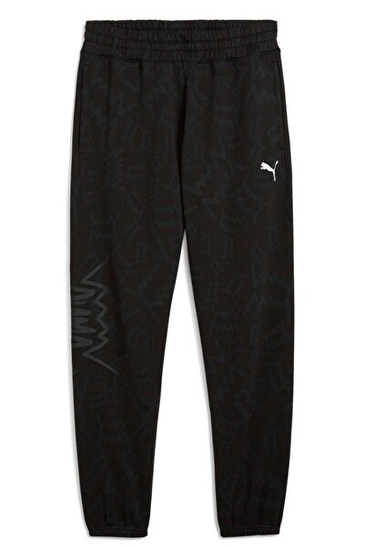 Puma 689537-01 Team Jaws Post Game Pants Ανδρικό παντελόνι αθλητικό ΜΑΥΡΟ